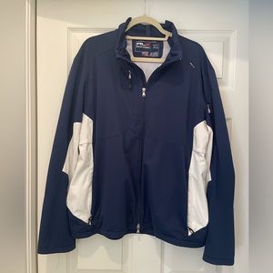 RLX Ralph Lauren Men’s Tennis or Golf Jacket Size XL in Navy and White. EUC.